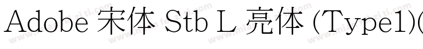 Adobe 宋体 Stb L 亮体 (Type1)(西方)字体转换